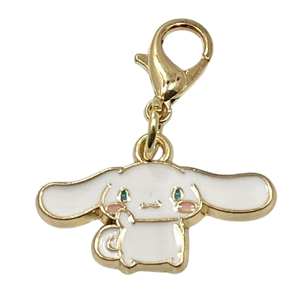 Sanrio Hello Kitty Cinnamoroll Clip On Charm Zipper Pull Bag Purse Signed Gold